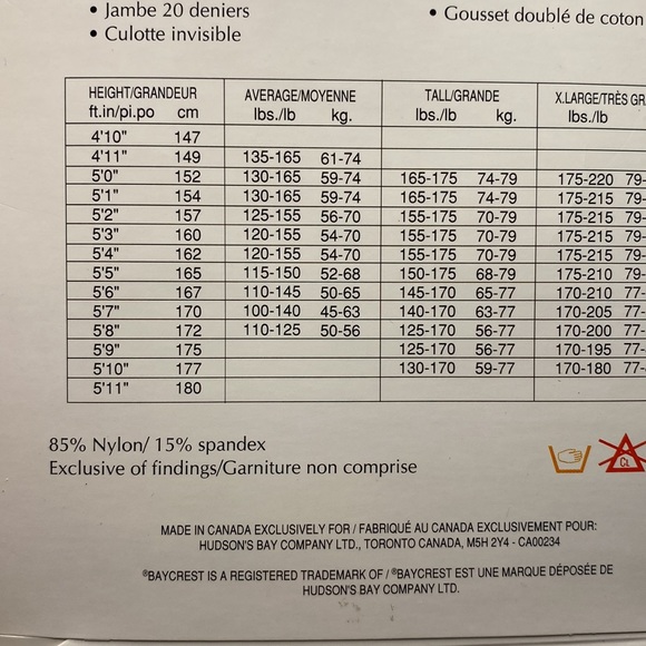 Baycrest Nude Sheers with Lycra Pantyhose Warm Brown Size Tall Sandalfoot Nylons - Picture 8 of 8